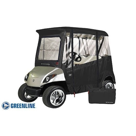 Eevelle Greenline 2 Passenger Drivable Golf Cart Enclosure - Jet Black GLEYDB02